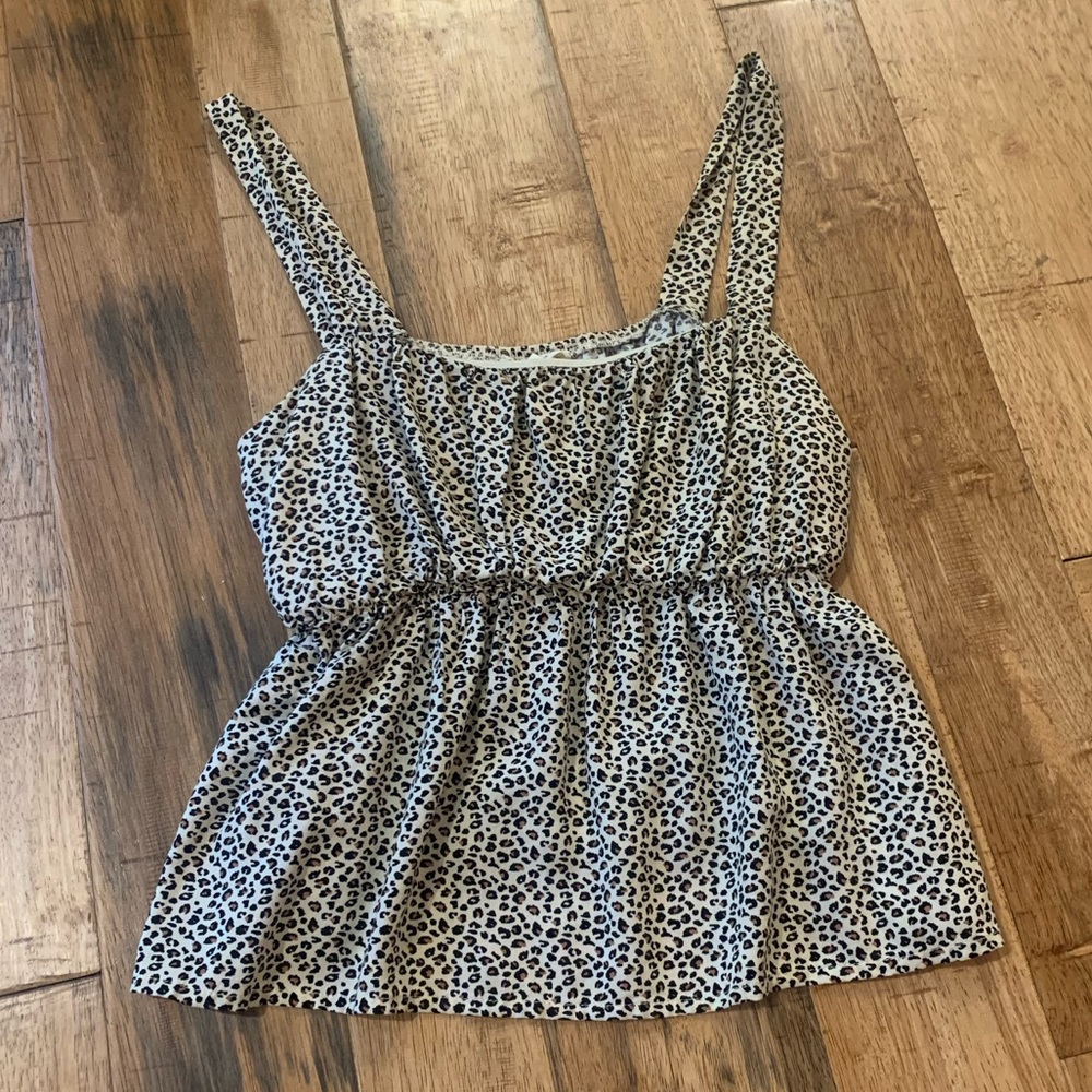 LA Hearts Babydoll Cheetah Print Tank